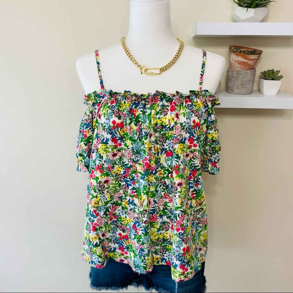 H & M Floral Off-the-Shoulder Top